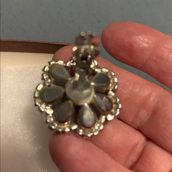 Vintage Bracelet and Clip On Earrings, Rhinestone - Picture 6 of 8